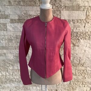 Vintage Peter Nygard Collection Pink Leather Jacket